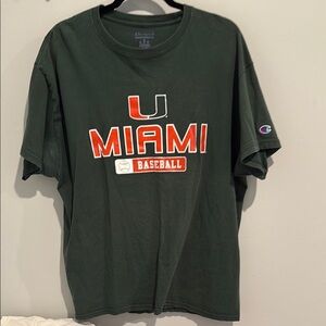Vintage ⚾️⚾️❤️⚾️⚾️Champion Dark Green Miami Baseball XL